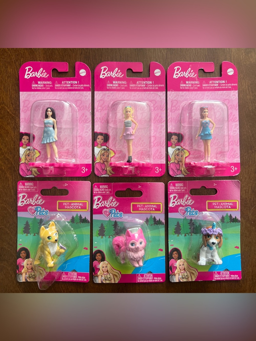 Barbie & Pets Mini Figures - Set of 6